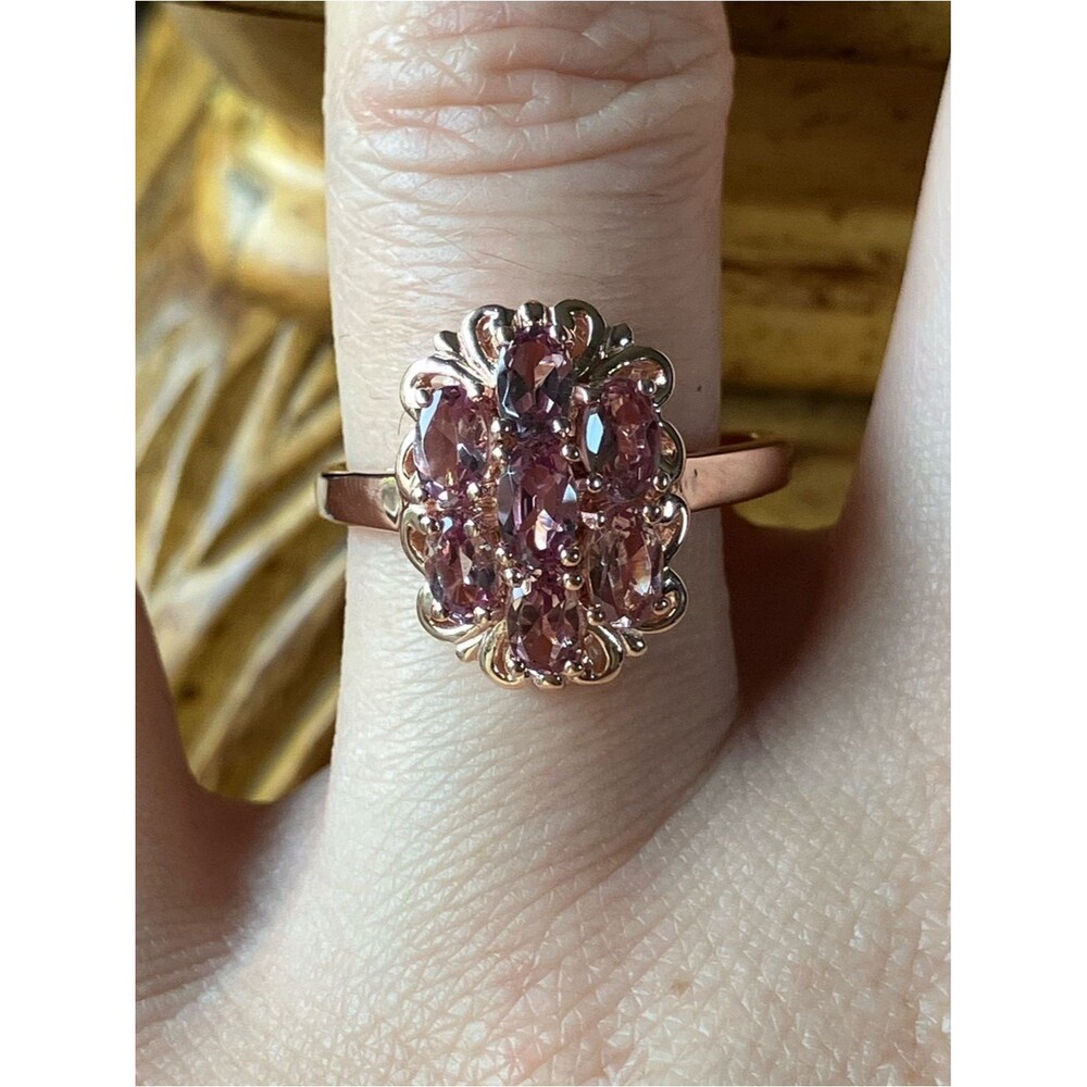 Tanzanian Pink Garnet Ring Size 8